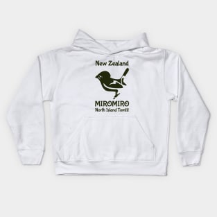 Tomtit MIROMIRO New Zealand /Aotearoa bird Kids Hoodie